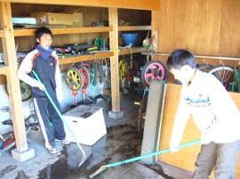 体育小屋清掃