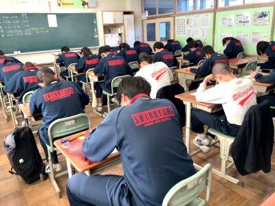 3年生学年末テストの様子