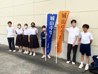 あいさつ運動の様子