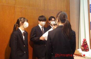 生徒会朝会の様子