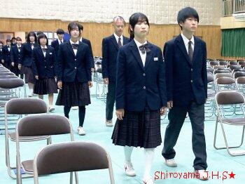 卒業式予行の様子