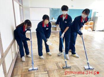 ワックスがけの様子