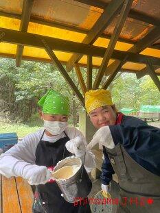 昼食は自分たちで調理