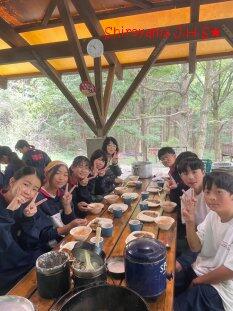 昼食は自分たちで調理
