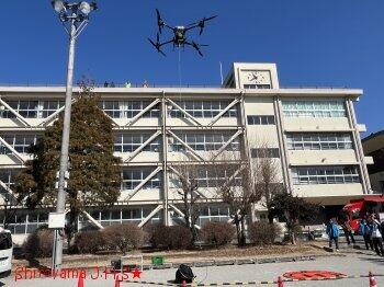 ドローン運用訓練の様子