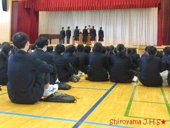 全校朝会の様子
