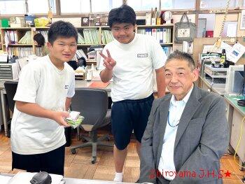 生徒とのお別れの様子