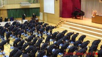 卒業式予行の様子