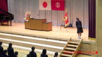 卒業式予行の様子