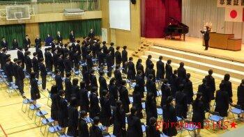 卒業式予行の様子