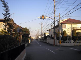 東武下原・点滅信号付近