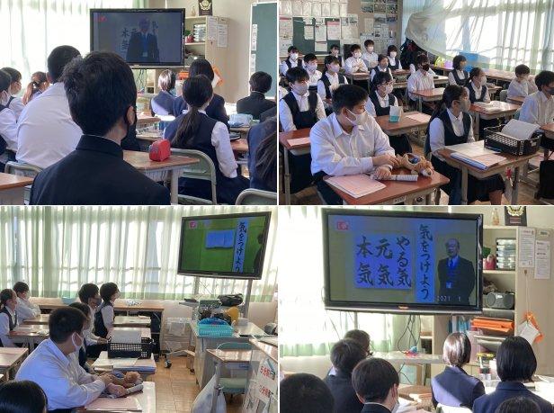 全校朝会の様子
