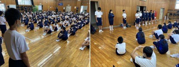 学年集会の様子 学年集会の様子
