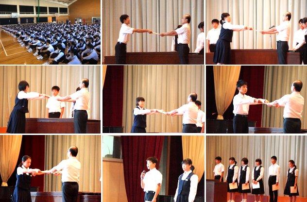生徒会朝会の様子 生徒会朝会の様子