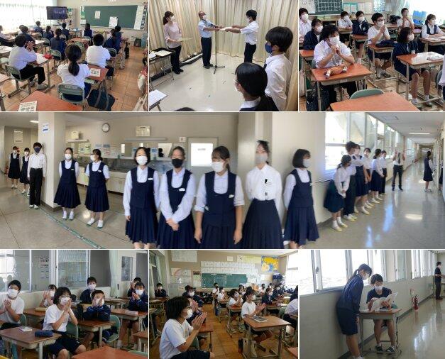 表彰・終業式の様子