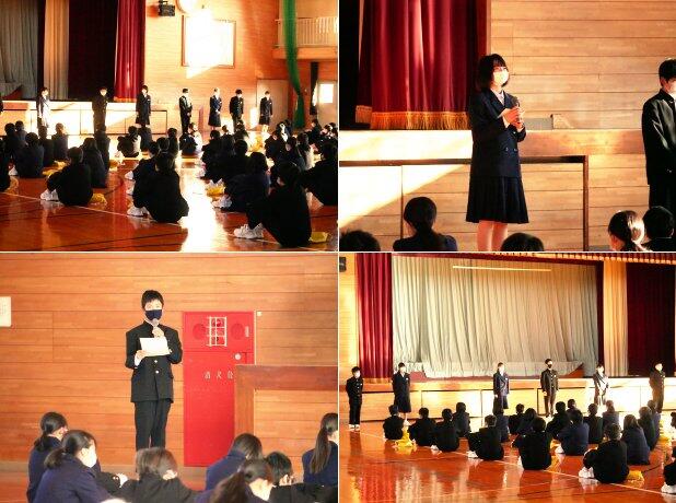 学年朝会の様子