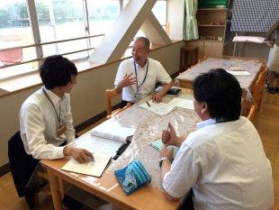 乗り入れ授業打ち合わせの様子