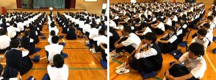学年朝会の様子