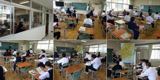 分散登校の様子