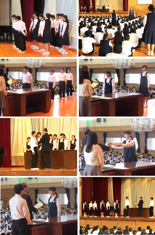 全校朝会の様子