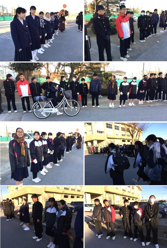 あいさつ運動の様子