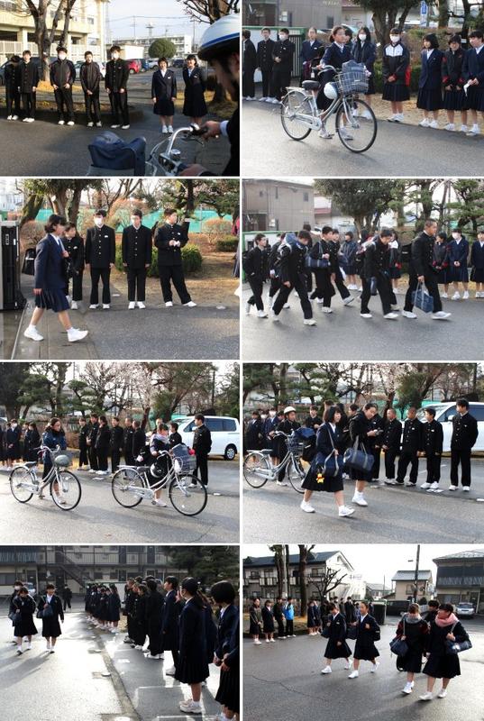 あいさつ運動の様子