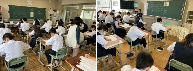 実力テストの様子 実力テストの様子