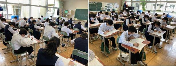 実力テストの様子 実力テストの様子