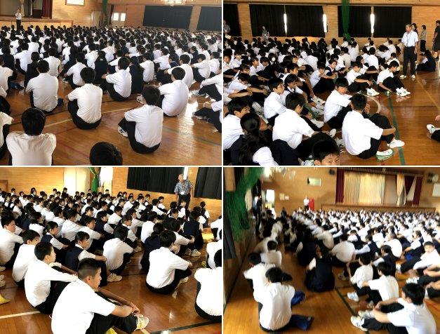 全校朝会の様子