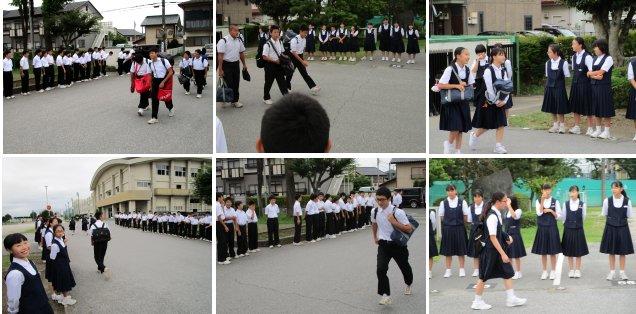 あいさつ運動の様子 あいさつ運動の様子