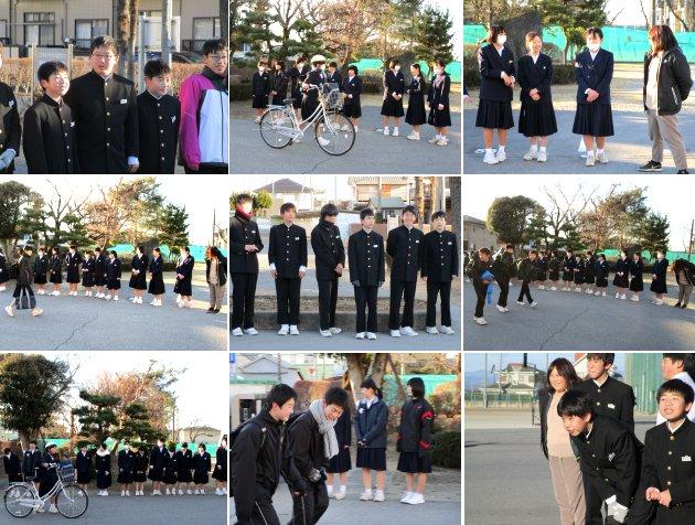 あいさつ運動の様子