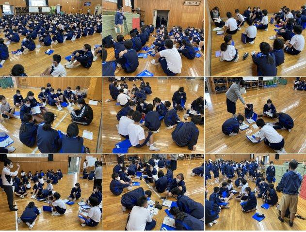 学年集会の様子 学年集会の様子