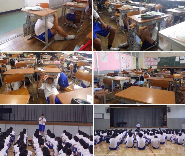 避難訓練の様子