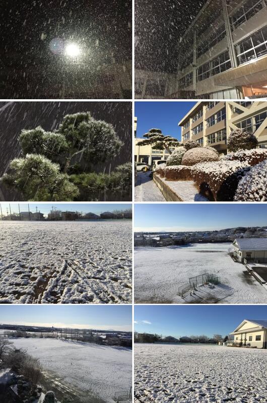 また，雪が降りました