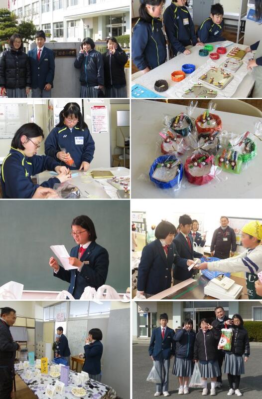 作業作品販売会の様子