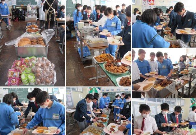 バイキング給食の様子