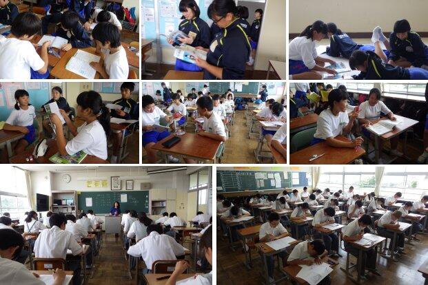 休み時間，テスト中の様子