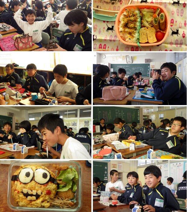 1年生の「お弁当の日」の様子