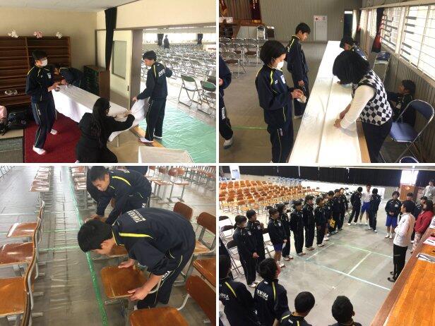 入学式準備の様子