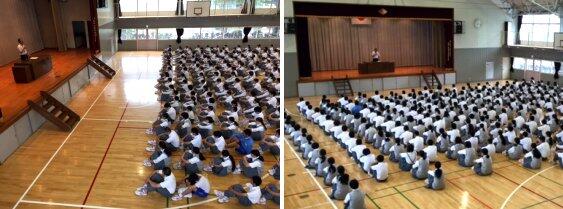 全校朝会の様子