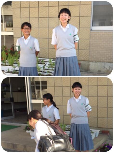 あいさつ運動の様子