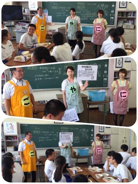 朝食指導の様子