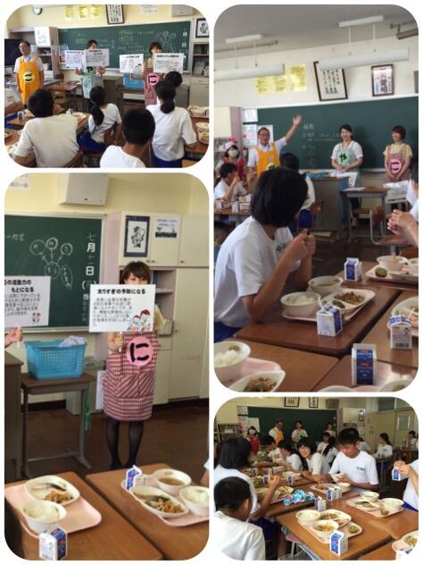 朝食指導の様子
