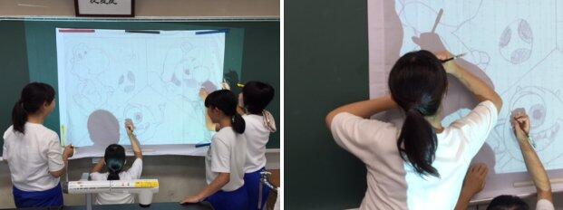 団旗制作のの様子