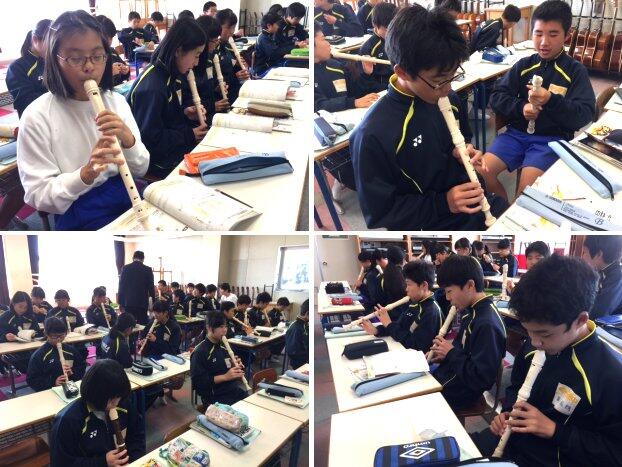 音楽の授業の様子
