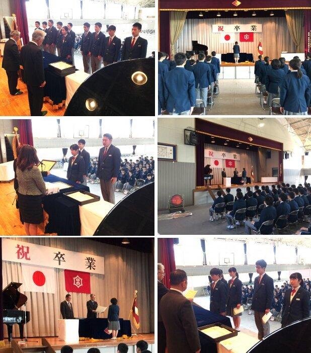 同窓会入会式・表彰の様子