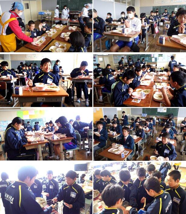 １年生 給食の様子